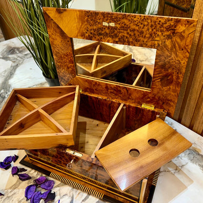 Wooden Jewelry Boxes Jewelry Gift Boxes with Mother of Pearl Inlay