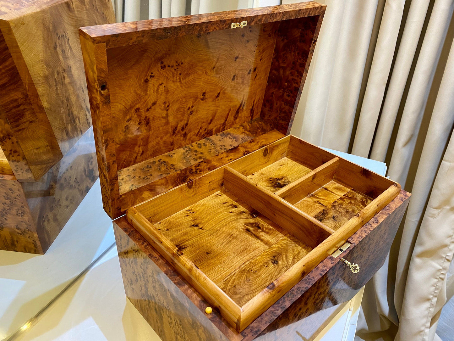 Wooden Jewelry Box Jewelry Box Organizer with key